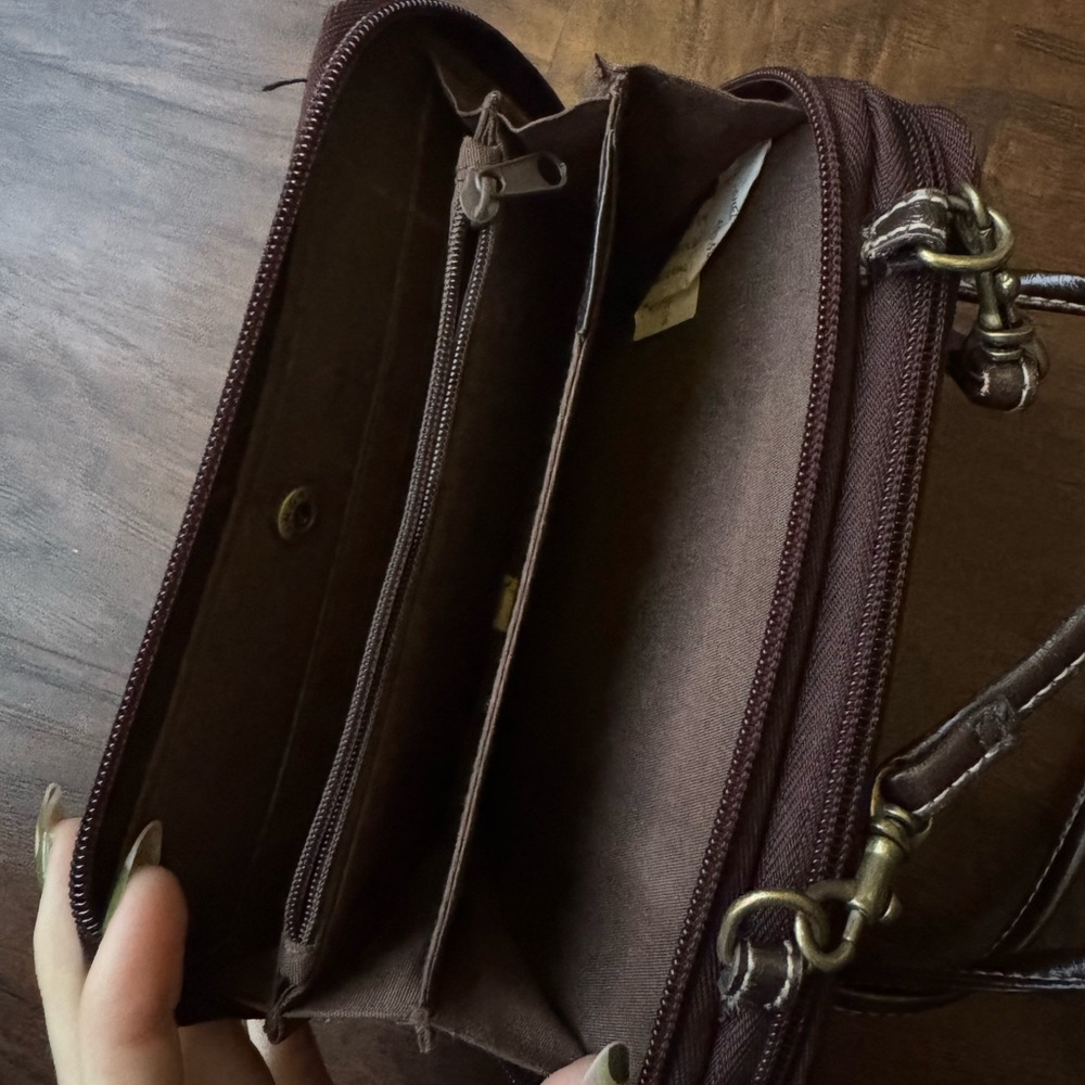 Patchwork Brown Crossbody Bag - image 3